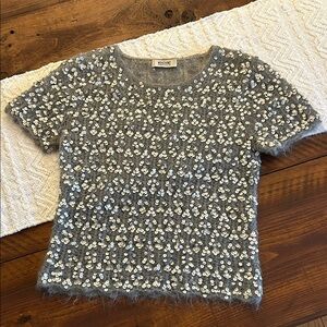 Moschino Mohair Sequined Top